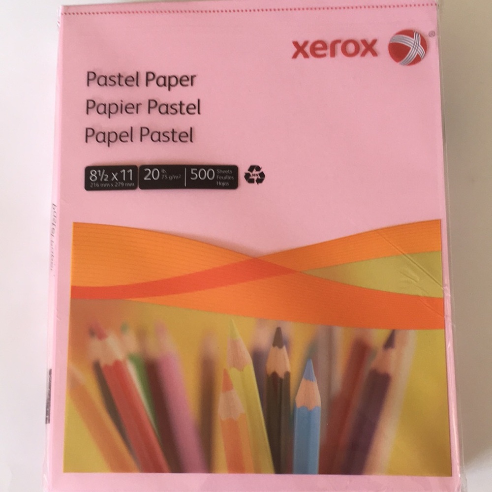 Xerox “ Pastel Paper”, 500 sheets, 20 lb, pink